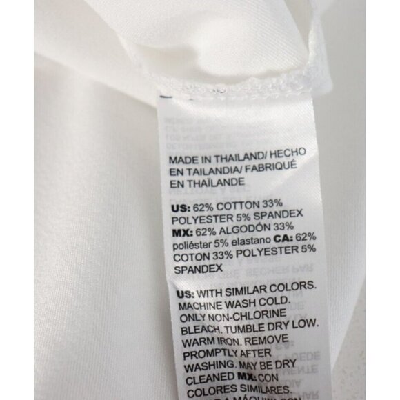 Chico's Women's Medium US10 White Non-Iron Chic Stretch Blouse Tie Sleeve Shirt - Picture 5 of 7